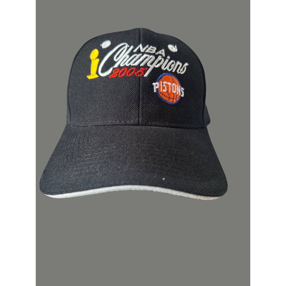NBA 2005 Champions Detroit Pistons Black Adjustable‎ Cap